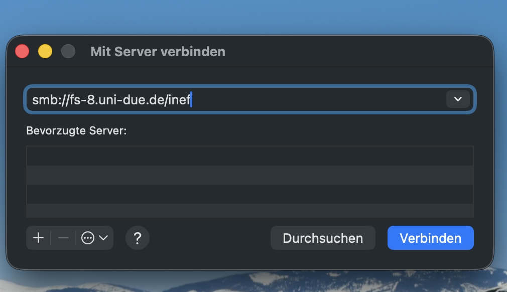 MacOS Netzlaufwerk