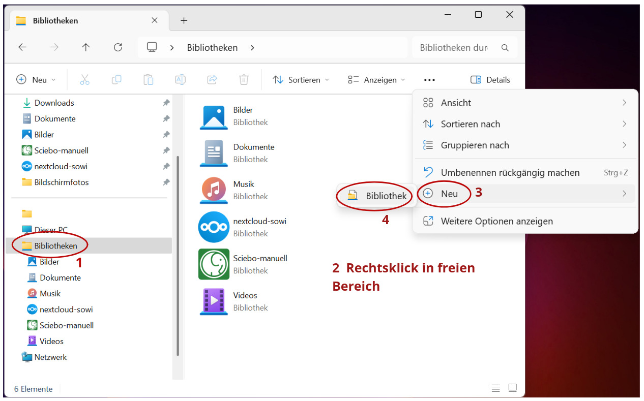 Bibliothek-Nextcloud-Link-anlegen